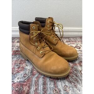 Timberland Linden Woods 6-In Waterproof Wheat Nubuck Boots Women’s 9 New